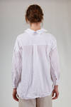 camicia al fianco, ampia, in satin lavato di cotone a mano seta - DANIELA GREGIS 