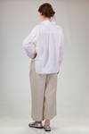 camicia al fianco, ampia, in satin lavato di cotone a mano seta - DANIELA GREGIS 