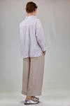 camicia al fianco, ampia, in satin lavato di cotone a mano seta - DANIELA GREGIS 