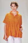 camicia lunga e ampia in liberty di cotone londinese con disegno originale 'Gregis' - DANIELA GREGIS 