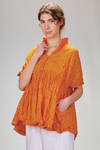 camicia lunga e ampia in liberty di cotone londinese con disegno originale 'Gregis' - DANIELA GREGIS 