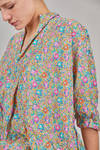 camicia lunga e ampia in liberty londinese di cotone lavato - DANIELA GREGIS 