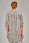 camicia lunga e ampia in liberty londinese di cotone lavato - DANIELA GREGIS 