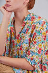 camicia lunga e ampia in liberty londinese di cotone lavato - DANIELA GREGIS 