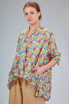 camicia lunga e ampia in liberty londinese di cotone lavato - DANIELA GREGIS 