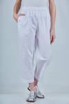 pantalone a sigaretta in rasatello di cotone lavato - DANIELA GREGIS 