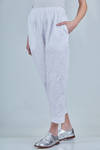 pantalone a sigaretta in rasatello di cotone lavato - DANIELA GREGIS 
