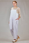 salopette a pantalone ampio in tela jeans di cotone lavato - DANIELA GREGIS 