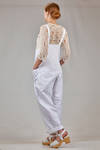 salopette a pantalone ampio in tela jeans di cotone lavato - DANIELA GREGIS 