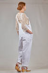 salopette a pantalone ampio in tela jeans di cotone lavato - DANIELA GREGIS 