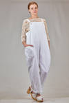 salopette a pantalone ampio in tela jeans di cotone lavato - DANIELA GREGIS 