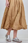 long and wide skirt in washed cotton satin - DANIELA GREGIS 