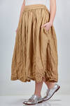 long and wide skirt in washed cotton satin - DANIELA GREGIS 