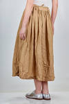 long and wide skirt in washed cotton satin - DANIELA GREGIS 