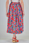 long and wide skirt in multicolor Londoner liberty washed cotton - DANIELA GREGIS 