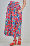 long and wide skirt in multicolor Londoner liberty washed cotton - DANIELA GREGIS 