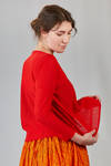 maglia al fianco, ampia, in maglia rasata di lino - DANIELA GREGIS 