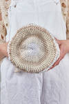 crocheted 'bucket' bag in cotton and linen - DANIELA GREGIS 