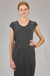 long tapered dress in heavy cotton jersey - MARC LE BIHAN 