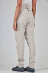 trousers in washed linen canvas - MARC LE BIHAN 