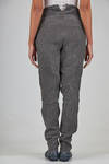 trousers in washed linen canvas - MARC LE BIHAN 