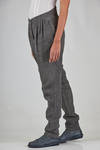 trousers in washed linen canvas - MARC LE BIHAN 