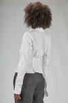 slim, asymmetrical shirt in cotton poplin - MARC LE BIHAN 