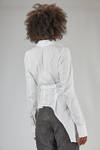 slim, asymmetrical shirt in cotton poplin - MARC LE BIHAN 