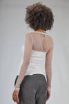 basic hip-length t-shirt in silk tulle and polyamide - MARC LE BIHAN 