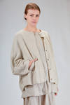 blouson ampio, al fianco, in maglia di lino, cachemire, cotone e seta - BOBOUTIC 