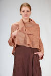 giacca lunga e ampia in maglia di lino, cachemire e seta - BOBOUTIC 