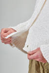 cardigan al fianco, morbido, in maglia a fettucce vellutate di seta e cotone - BOBOUTIC 
