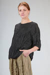 t-shirt al fianco, morbida, in maglia di seta e cotone - BOBOUTIC 