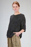 t-shirt al fianco, morbida, in maglia di seta e cotone - BOBOUTIC 