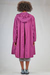 wide and long raincoat in cotton, polyamide and elastane - AHIRAIN 