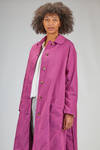 wide and long raincoat in cotton, polyamide and elastane - AHIRAIN 