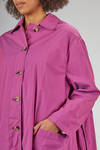 wide and long raincoat in cotton, polyamide and elastane - AHIRAIN 