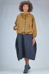 wide hip-length blouson in cotton, polyamide and elastane canvas - AHIRAIN 
