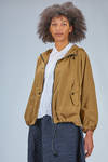 wide hip-length blouson in cotton, polyamide and elastane canvas - AHIRAIN 