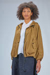 wide hip-length blouson in cotton, polyamide and elastane canvas - AHIRAIN 