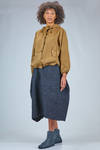 wide hip-length blouson in cotton, polyamide and elastane canvas - AHIRAIN 