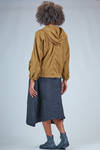 wide hip-length blouson in cotton, polyamide and elastane canvas - AHIRAIN 