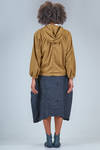 wide hip-length blouson in cotton, polyamide and elastane canvas - AHIRAIN 