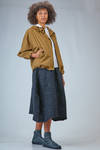 wide hip-length blouson in cotton, polyamide and elastane canvas - AHIRAIN 