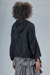 wide hip-length blouson in nylon and cotton canvas - AHIRAIN 