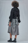 wide hip-length blouson in nylon and cotton canvas - AHIRAIN 