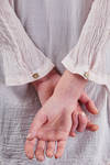 camicia lunga e sfiancata in voile goffrato di ramié tinto a mano - ATELIER SUPPAN 