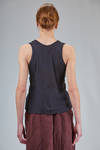 short fitted tank top in cotton jersey and silk - ATELIER SUPPAN 