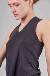 short fitted tank top in cotton jersey and silk - ATELIER SUPPAN 