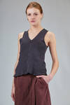 short fitted tank top in cotton jersey and silk - ATELIER SUPPAN 